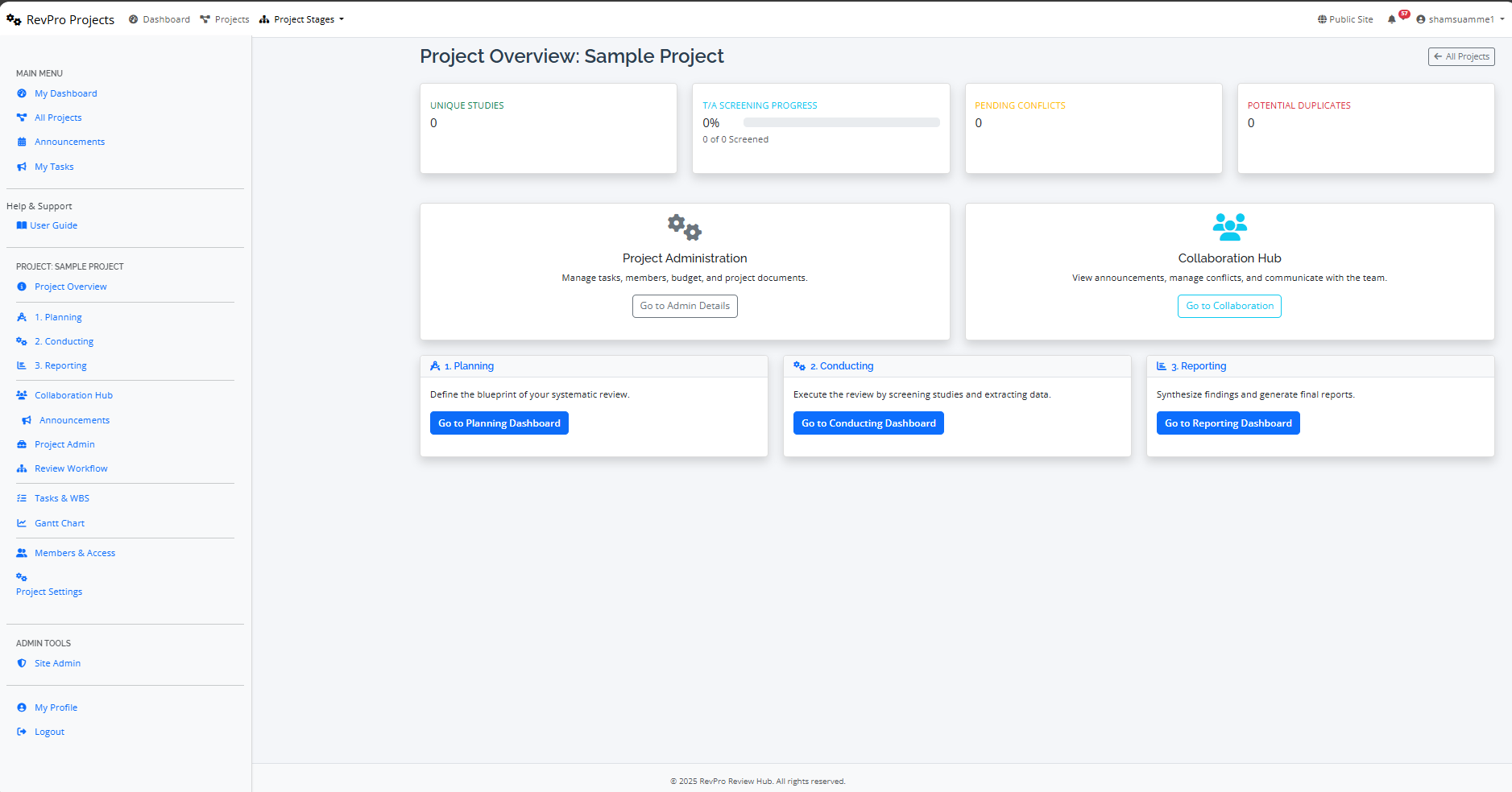 Intuitive Project Dashboard