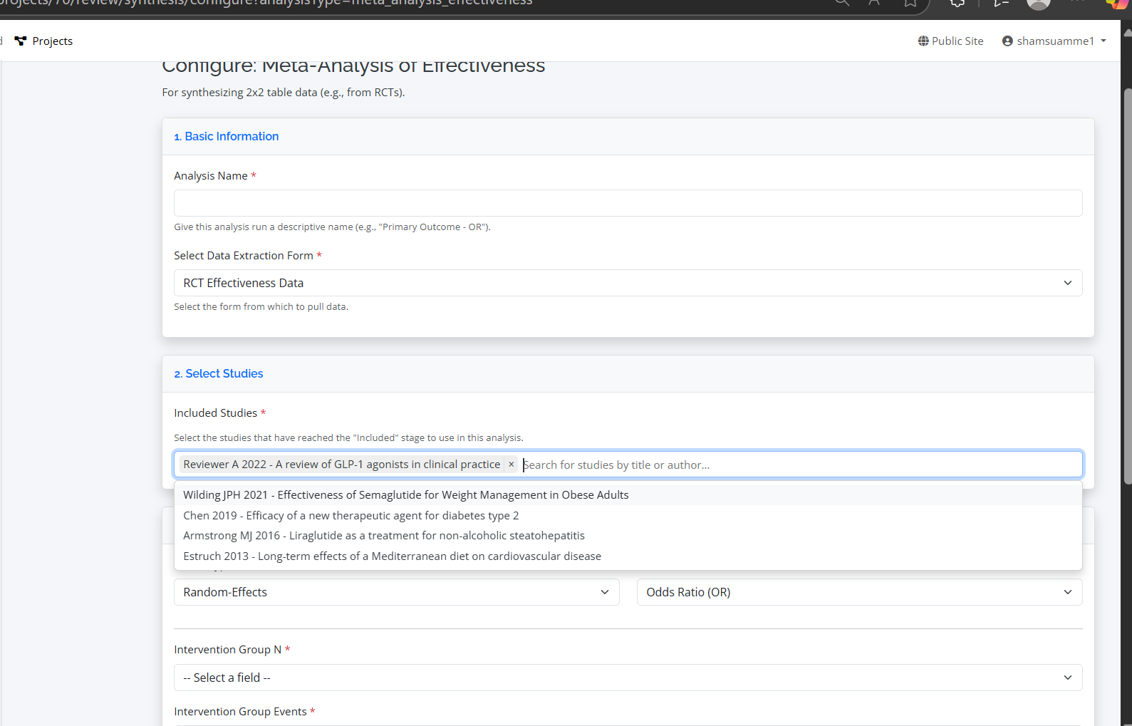 The data synthesis configuration screen in RevPro.