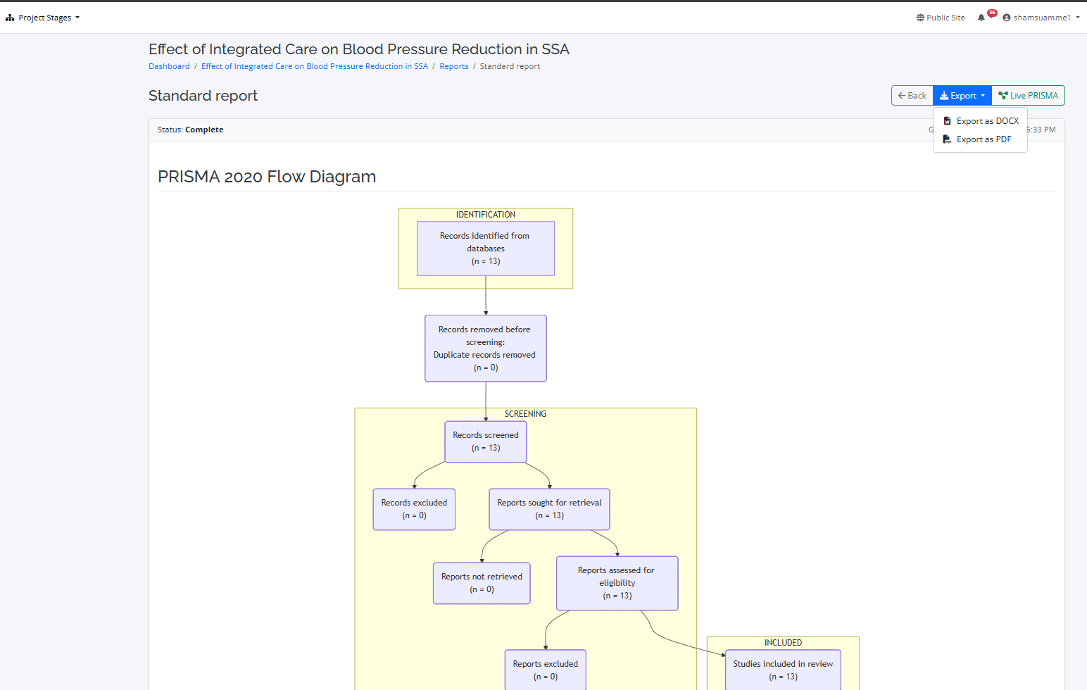 export your report in file form